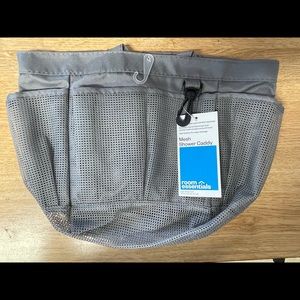 Mesh shower caddy.